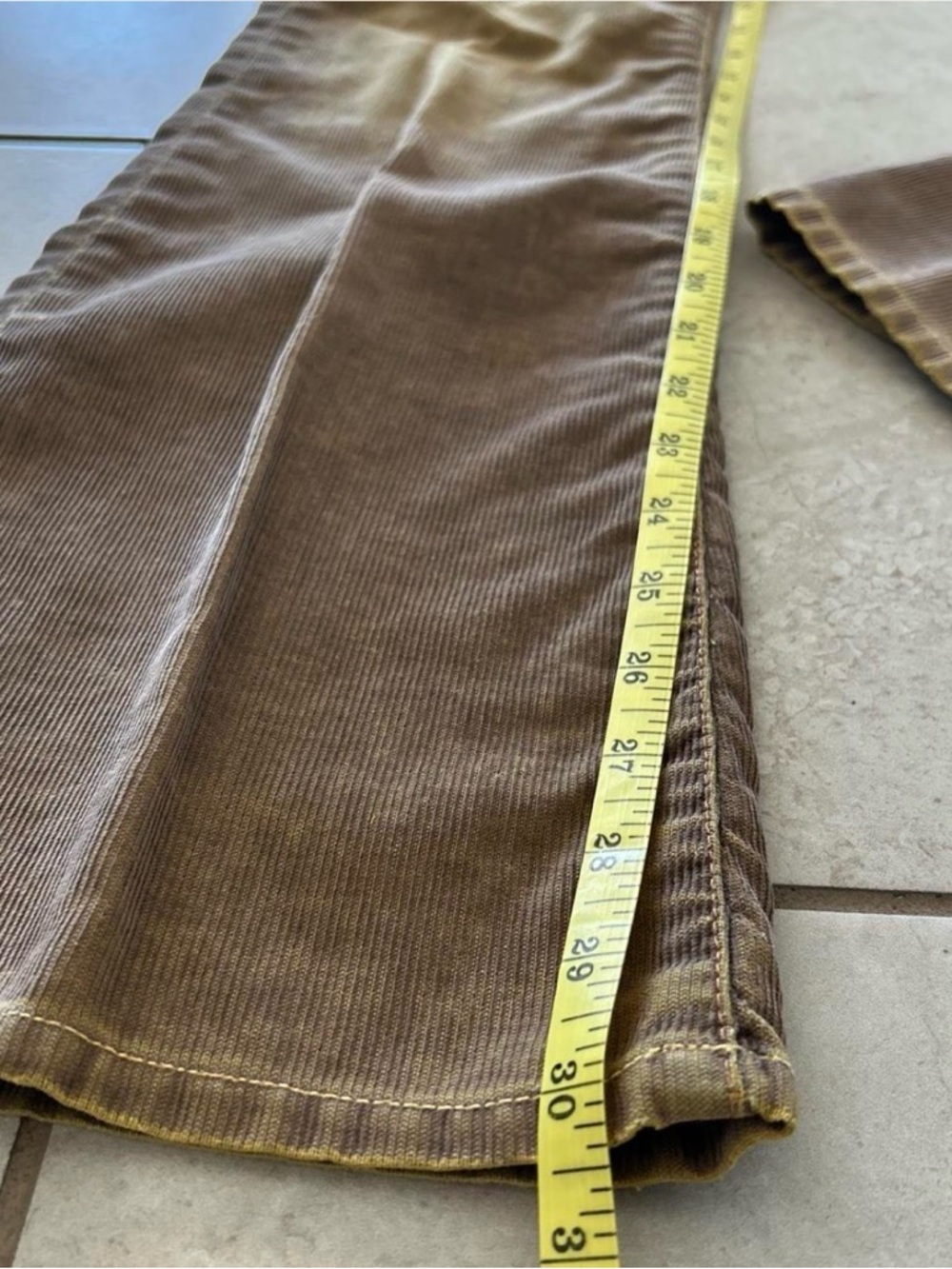 Lucky Brand Brown Corduroy Pants Flare Vintage Wash Size 26” - Picture 7 of 8